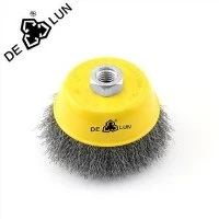 How does a cup brush for grinder work on copper surfaces?