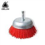 Nylon Cup Brush With 5/8"-11 Threaded Arbor