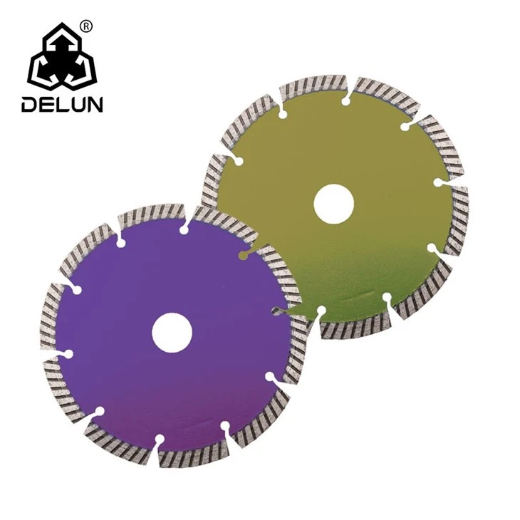 DELUN 7 Inch Segmented Diamond Saw Blade Dry Or Wet Cutting General Purpose For Concrete Stone Brick