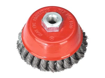 4inch Twisted Knotted Wire Cup Brush Metal Clean