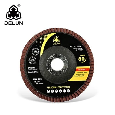 DELUN 4.5 Inch 115x22.23mm Flap Disc Wheel With Best Quality Factory Price