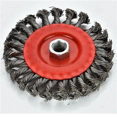 DELUN 4inch Twsited Wheel Brush With High Quality
