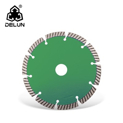 DELUN 7 Inch 180mm Segmented Diamond Saw Blade Dry Or Wet Cutting General Purpose For Concrete Stone Brick